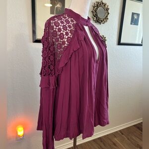 Free People "Little Bit of Love" Raspberry Top ✨💜✨